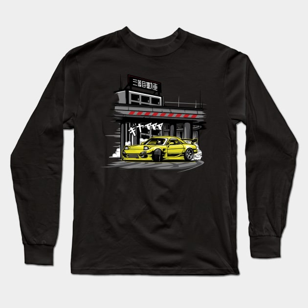 Mazda RX7 Long Sleeve T-Shirt by JDMAPEX